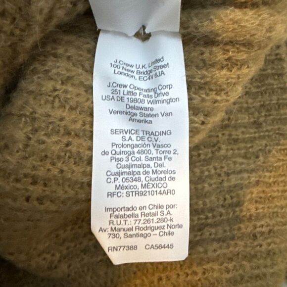 J.Crew Womens XS Camel Sweater With Black Embellishments Wool/Alpaca Blend - Picture 5 of 6